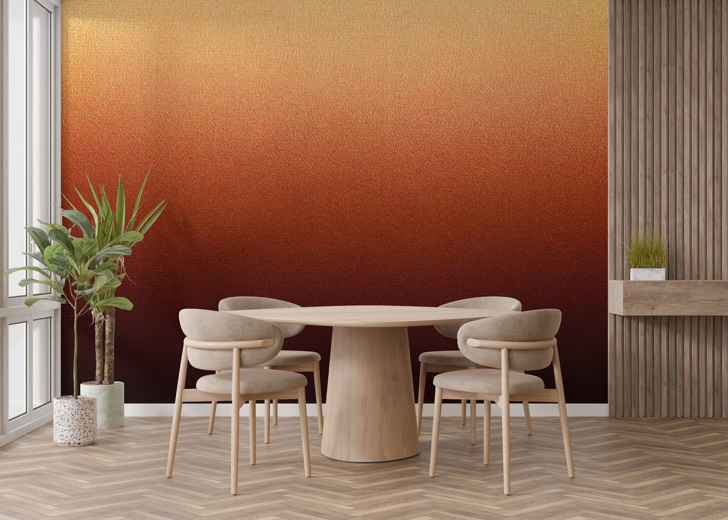 Abstract Warm Ombre Wall Mural