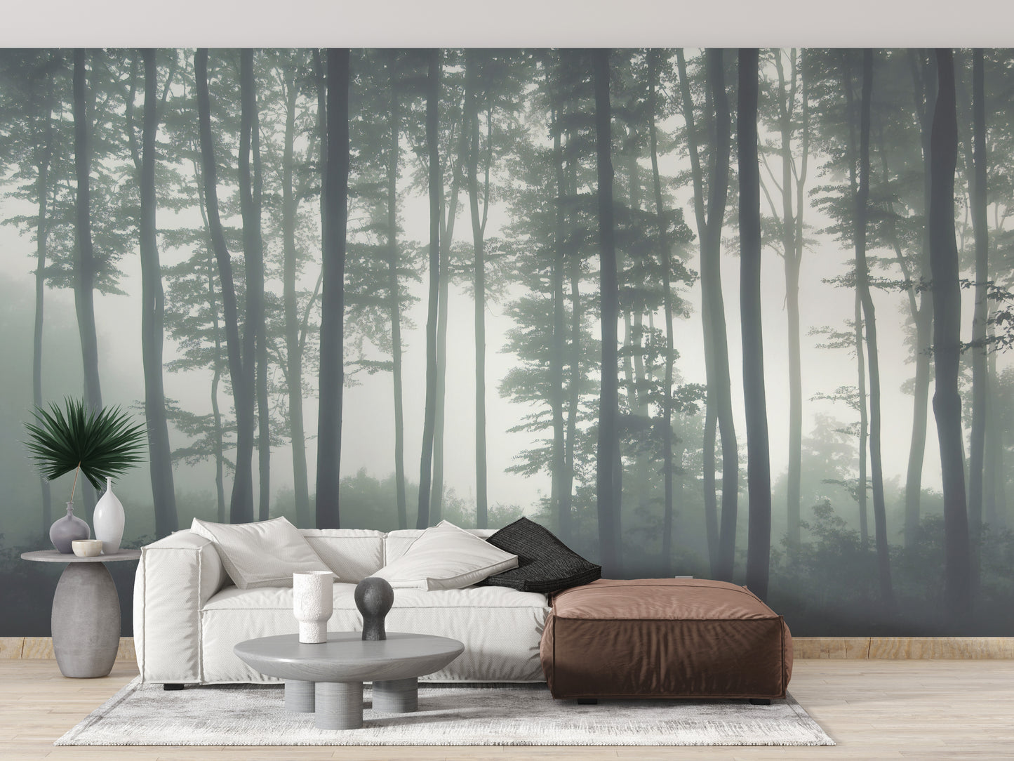 Tall Natural Forest Tree Aesthetic Wallpaper for Halloween Decor