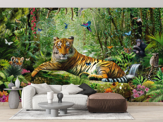 Royal Tiger Jungle Wallpaper Mural
