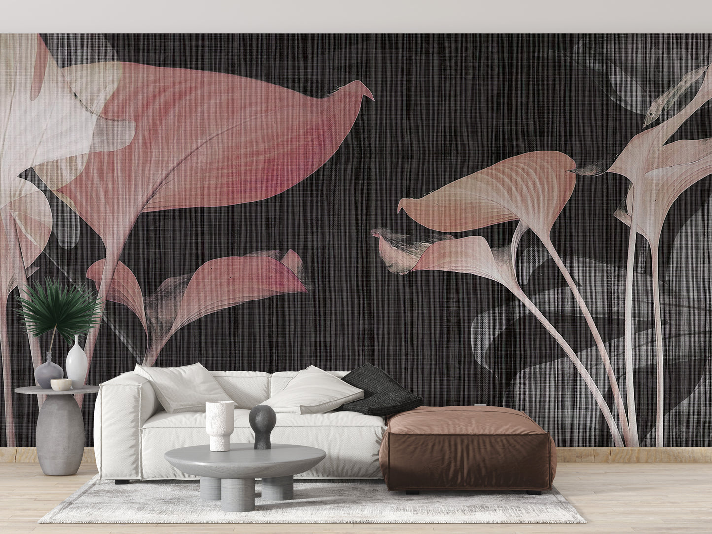 Pink Flower Art Wallpaper Murals