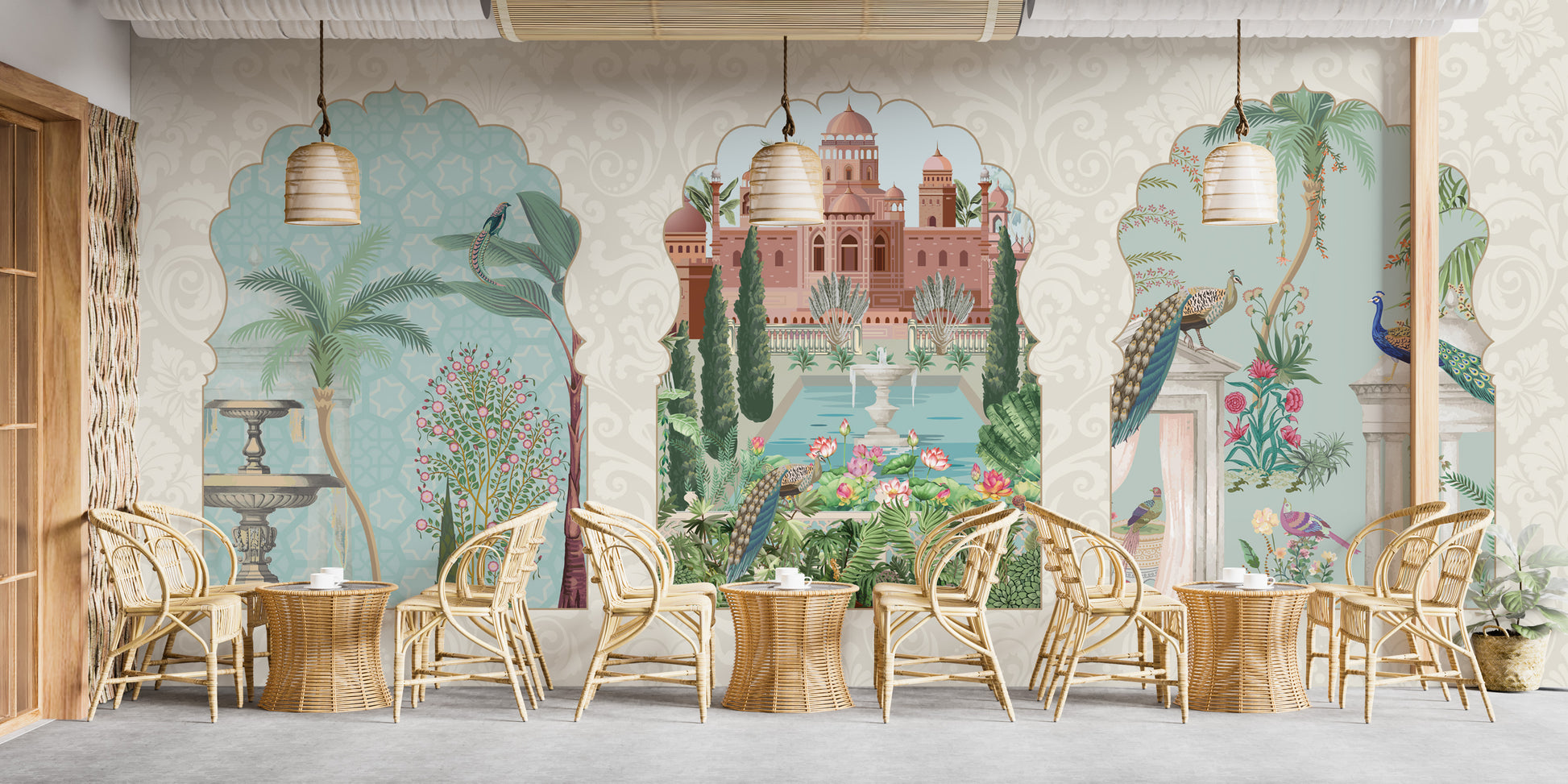 Elegant palace gardens wallpaper with a majestic vibe