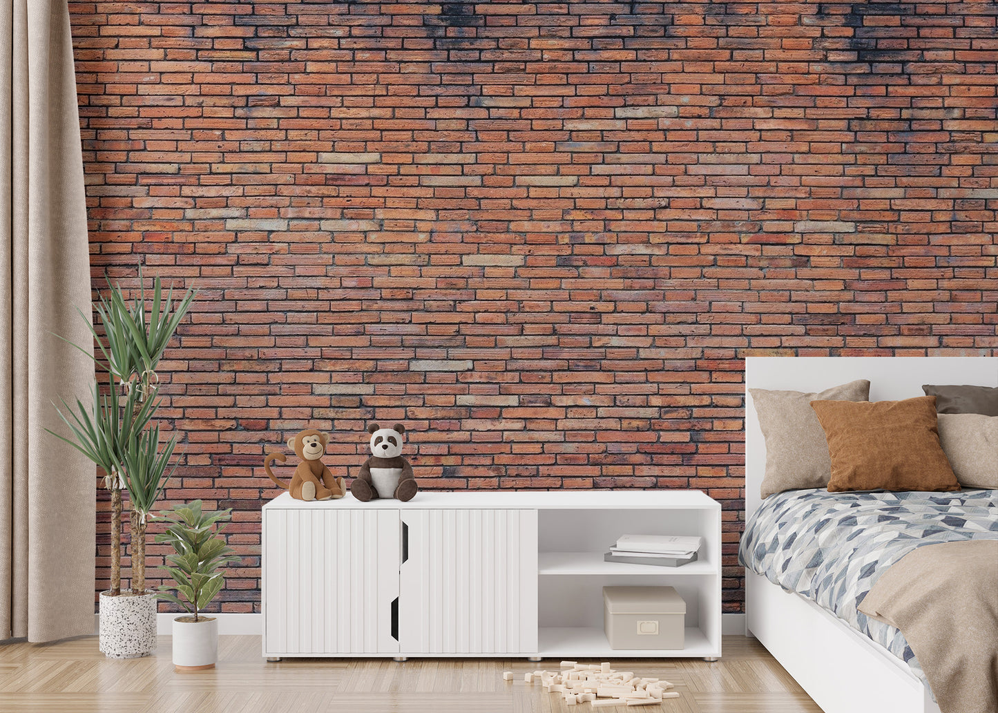 Red Brick Wallpaper Mural - Giffywalls