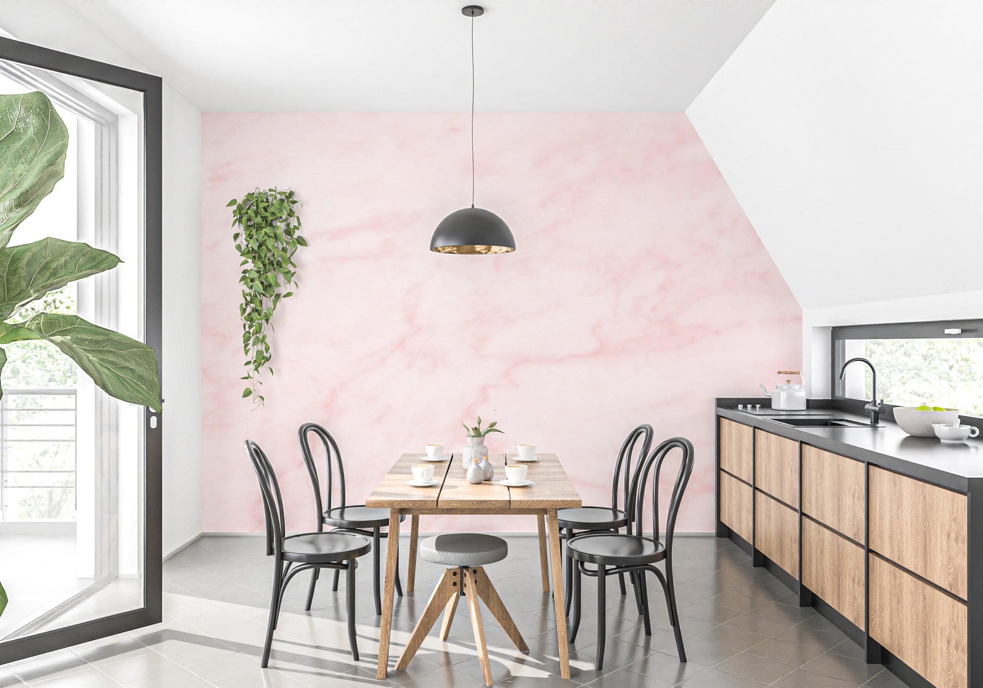 Pink Marble Wallpaper for elegant wall decor