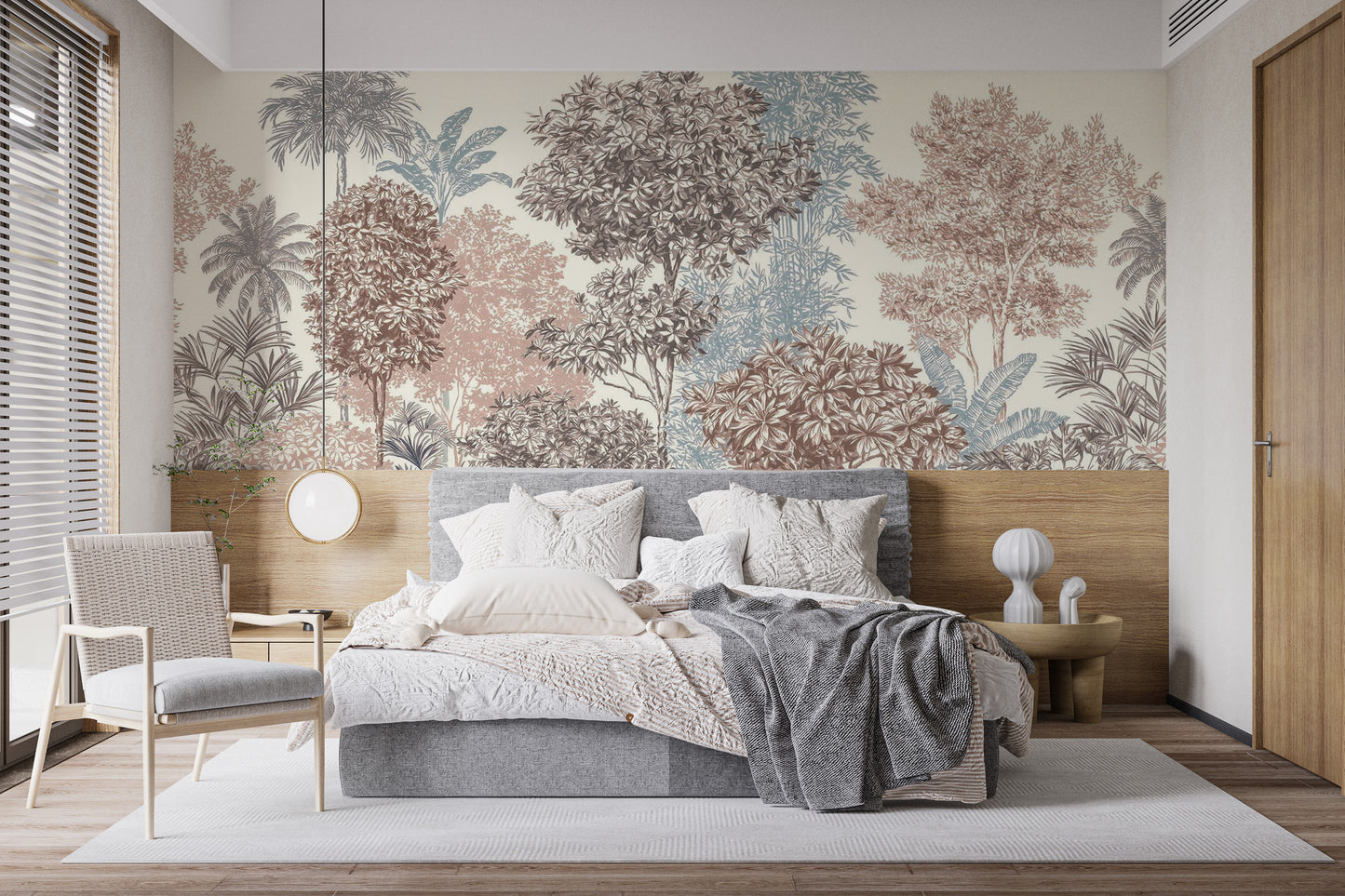 Vibrant Trees Wallpaper Mural for nature-inspired walls