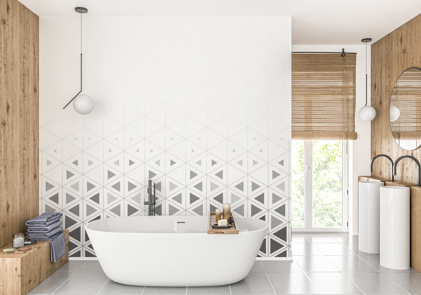 Geometric pattern Wallpaper Mural - Giffywalls