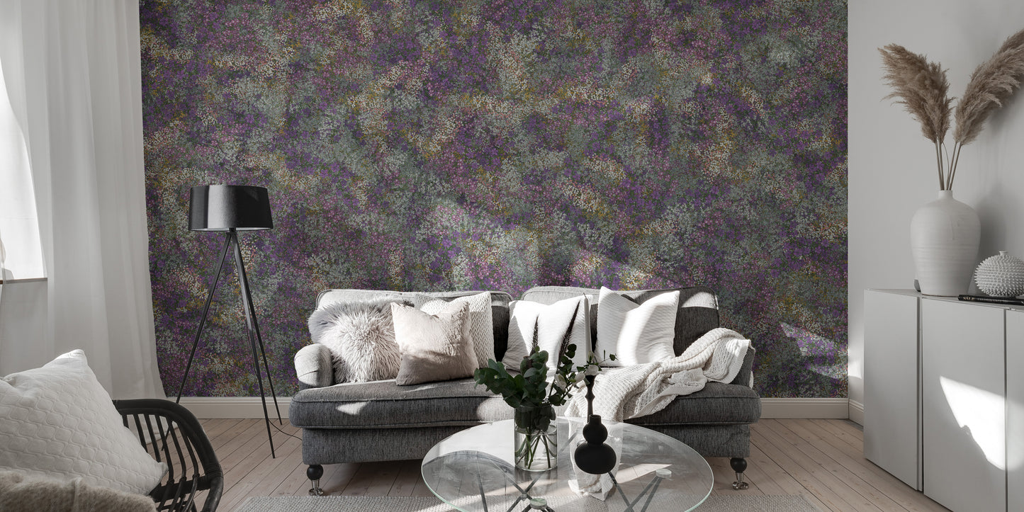 Embroidery Multicolor Flowers Wallpaper Murals