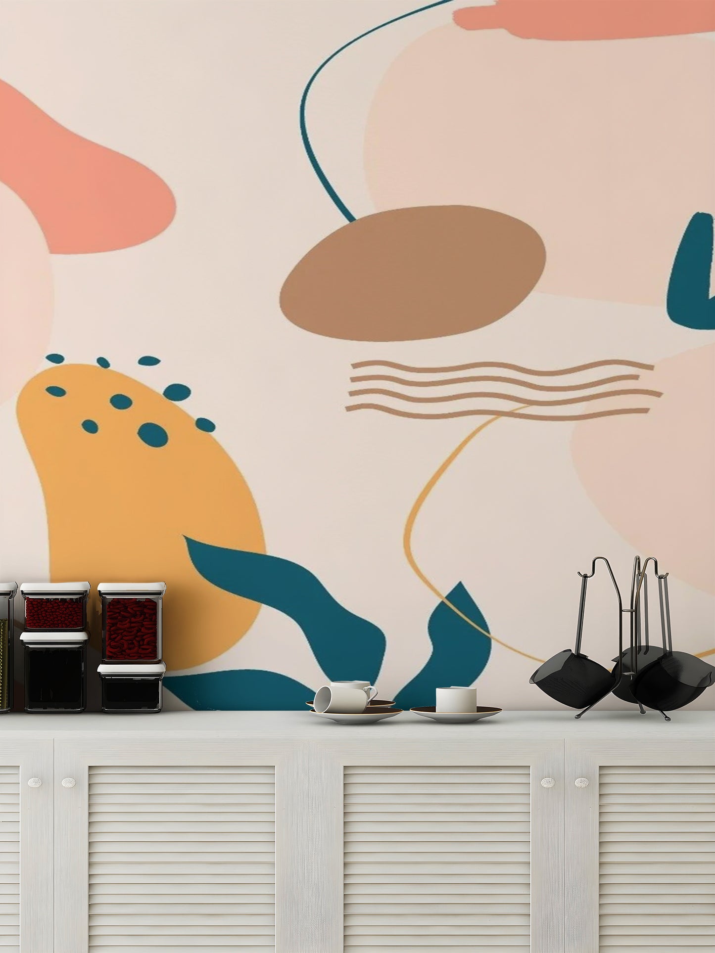 Energetic Abstract Art Wallpaper Mural
