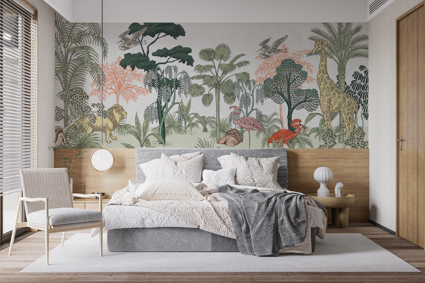 Fun jungle wildlife for kids' room
