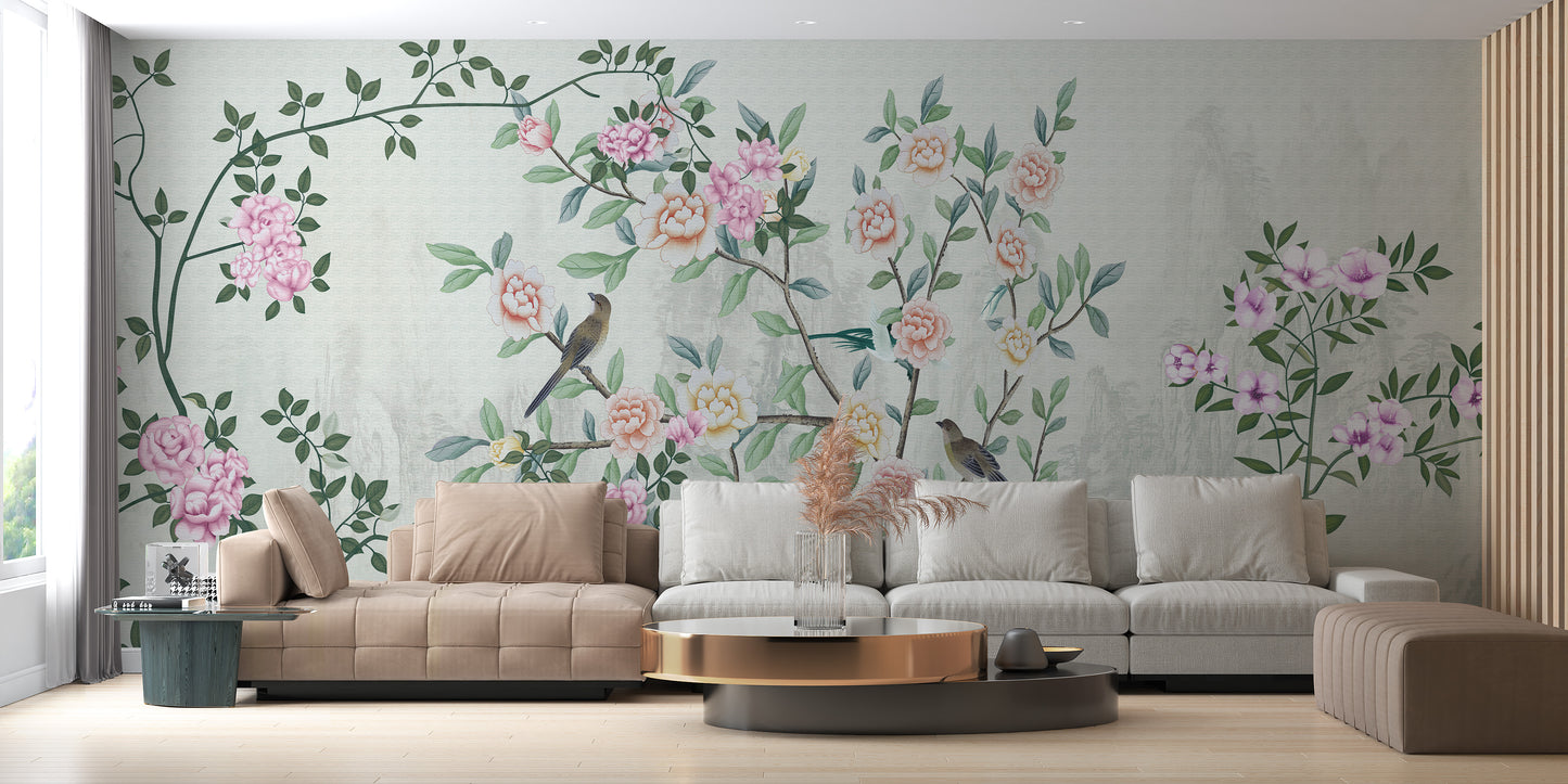 Garden Flowers Based Wallpaper Murals