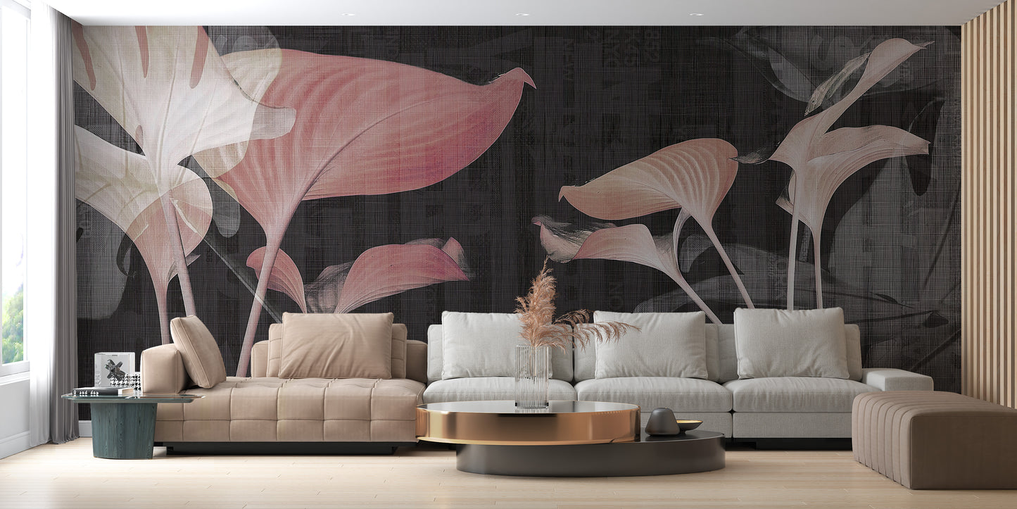 Pink Flower Art Wallpaper Murals