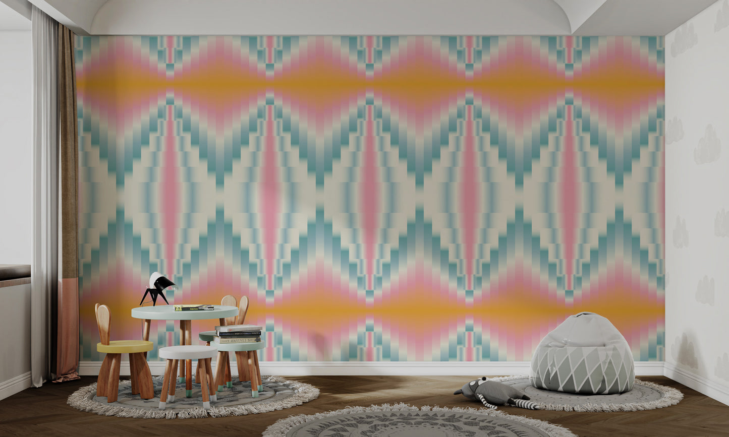 Sophisticated Sunset Mirage Wallpaper Design
