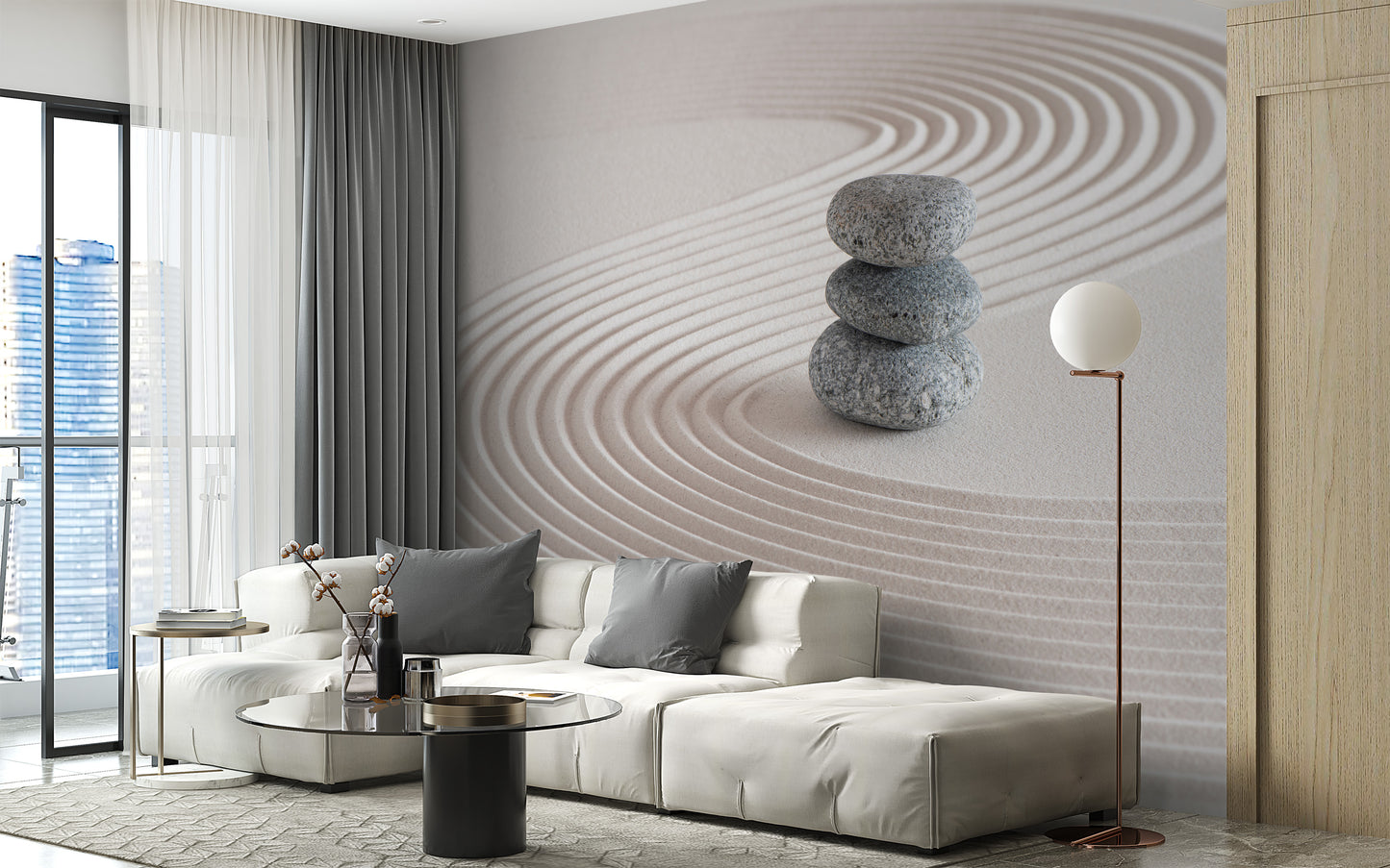 Zen Garden Stones Balance Wall Mural