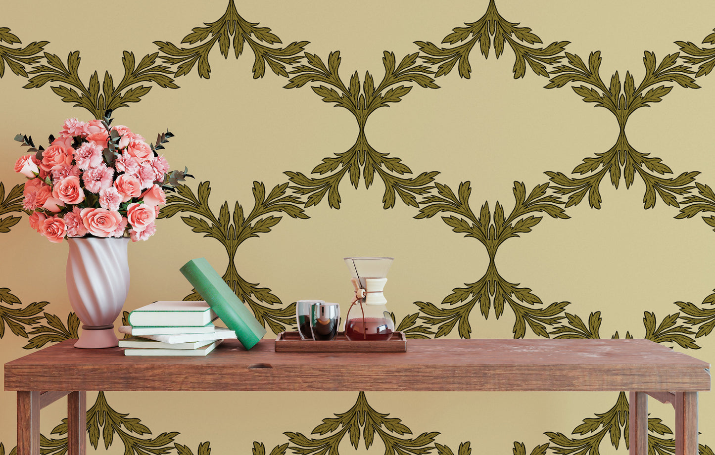 Acanthus Trellis Wallpaper Murals - Giffywalls