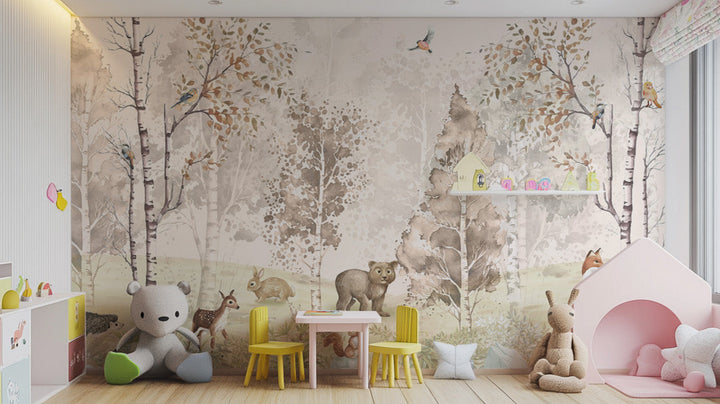 Magical Menagerie Woodland Mural - Giffywalls