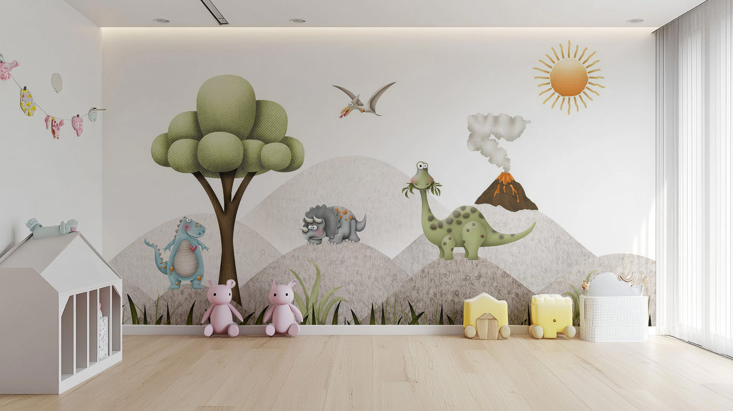 Tiny Saurus Wall Mural