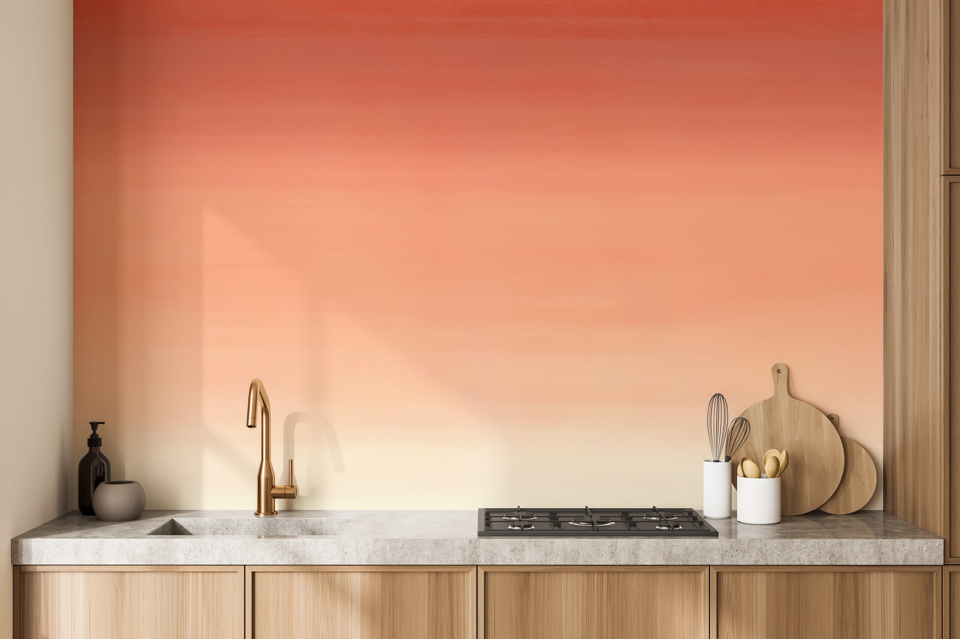 Add elegance with this soft gradient peach ombre wallpaper.