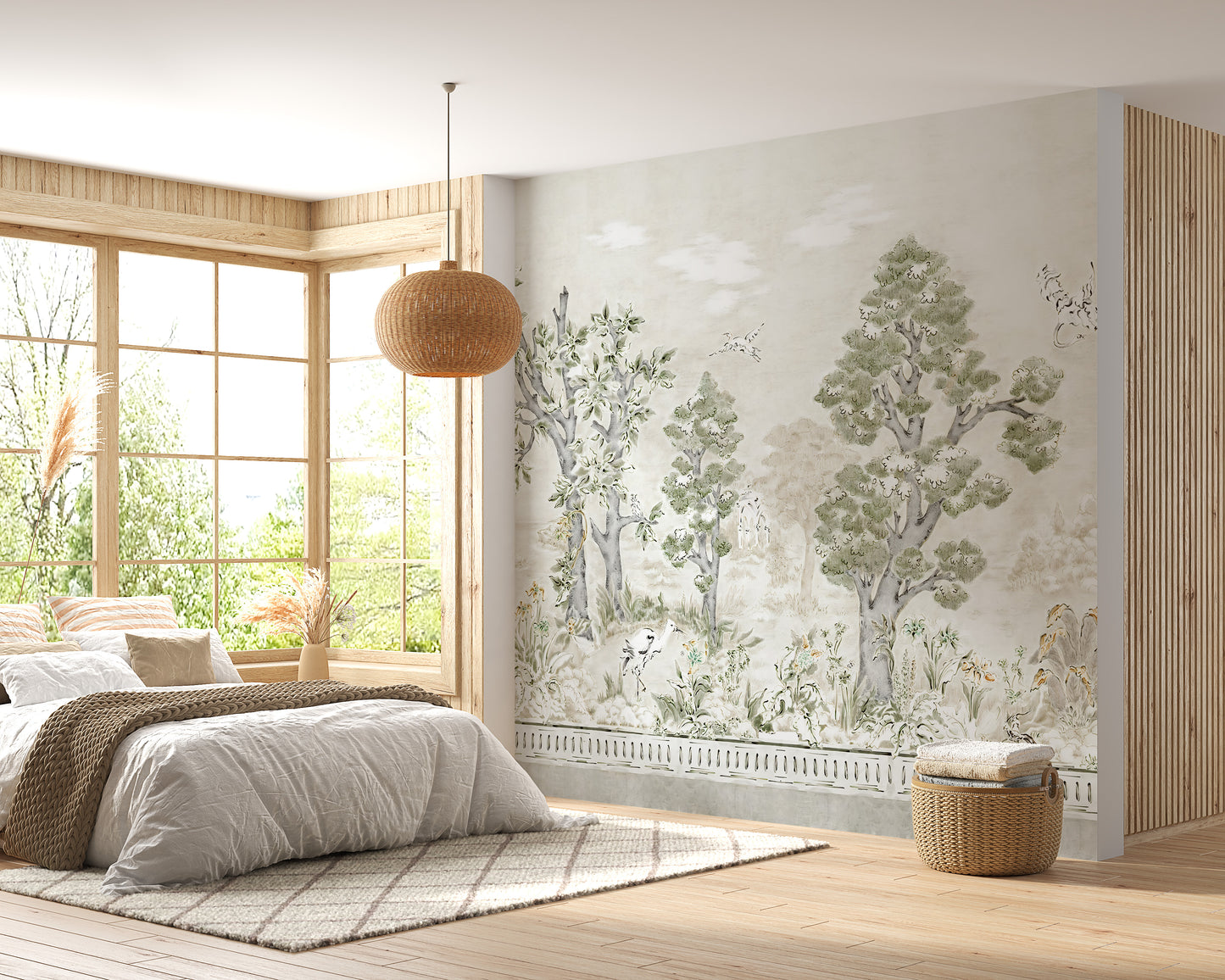 Watercolor Tress Wallpaper Murals - Giffywalls