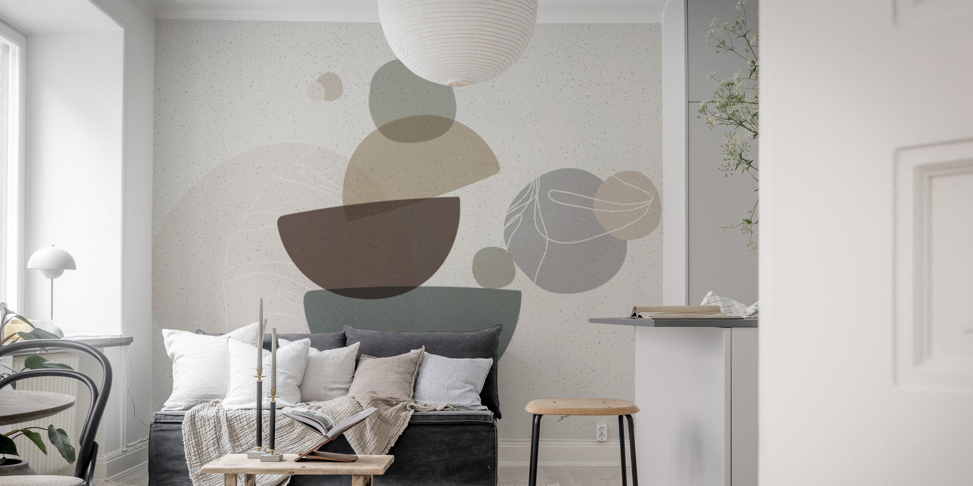 Bohemian charm: Soft Contour Wallpaper mural