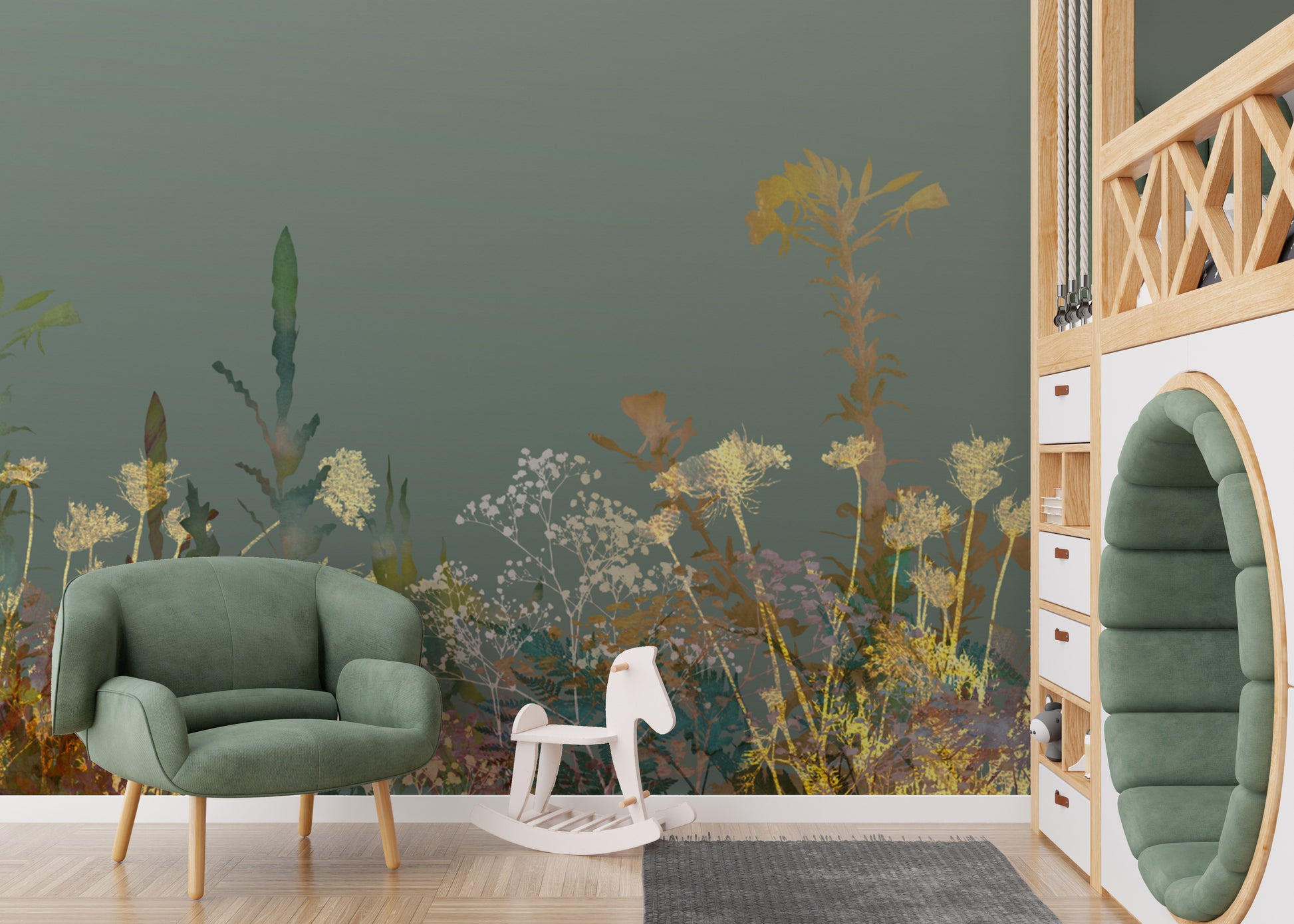 Wild Flower Design Art Wallpaper Murals - Giffywalls