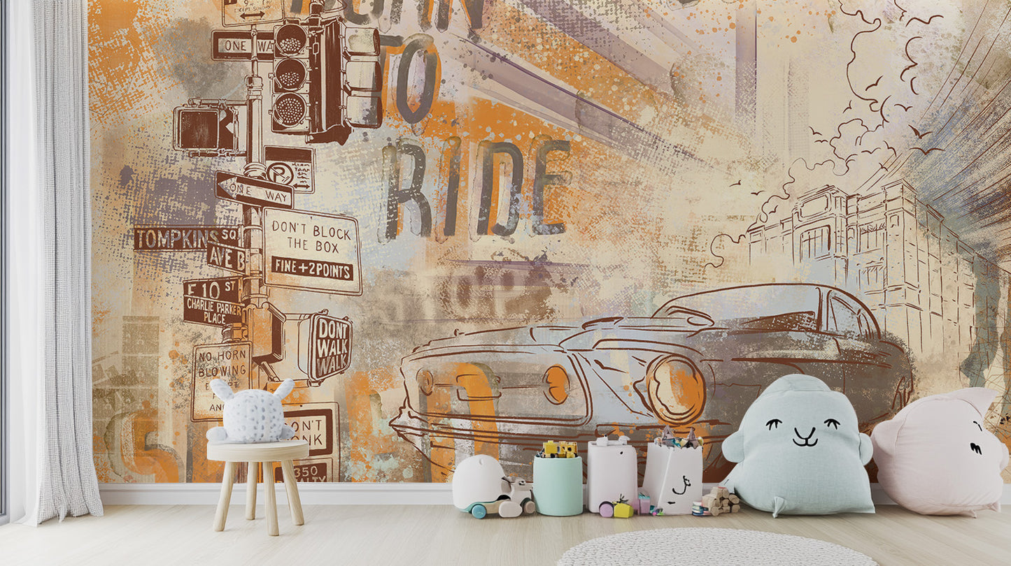 Mustang Mirage Wall Mural