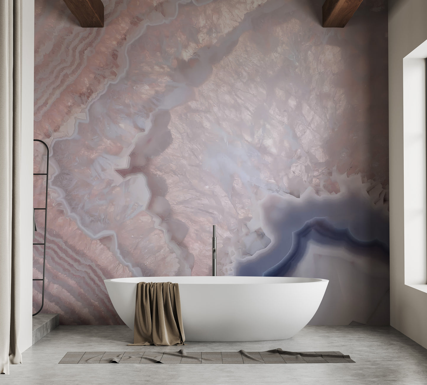 Rose Pink Geode Wall Mural