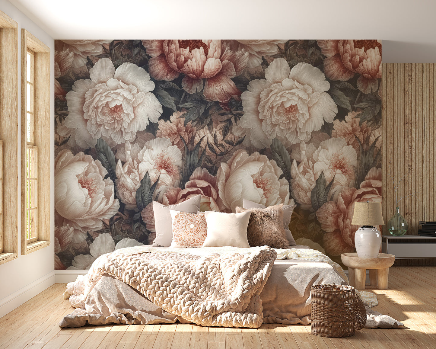 Peony Flower Wallpaper Mural