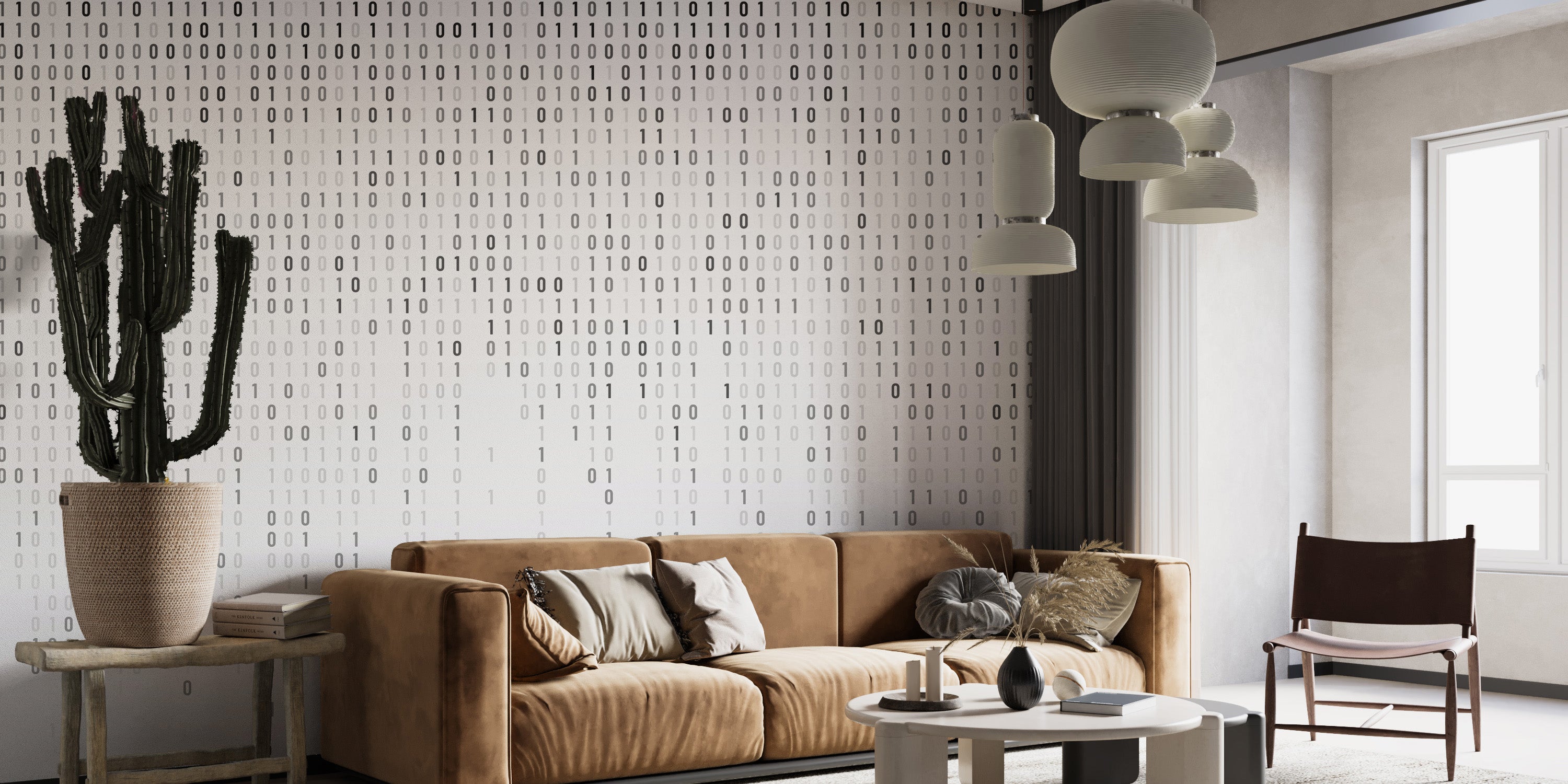 Stylish binary wallpaper for offices
