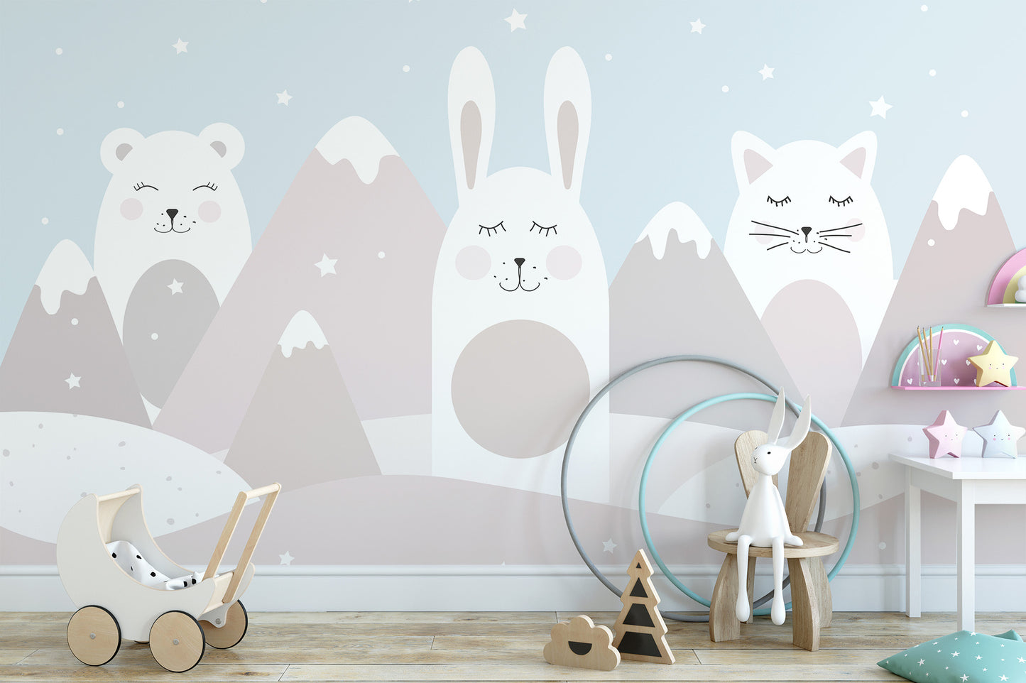 Cute Animals Kids Room Wall Mural