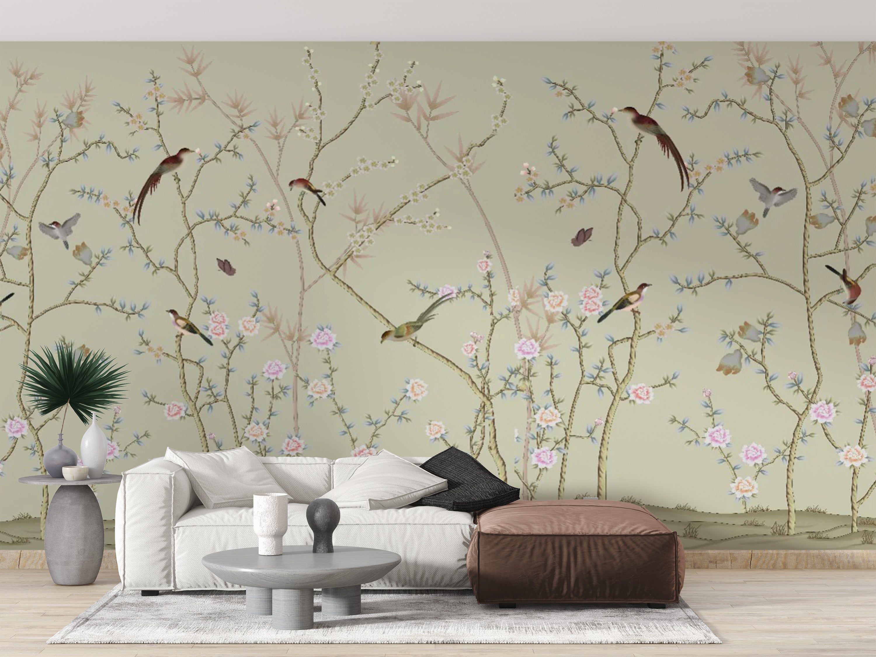 Chinoiserie Birds Wallpaper Murals
