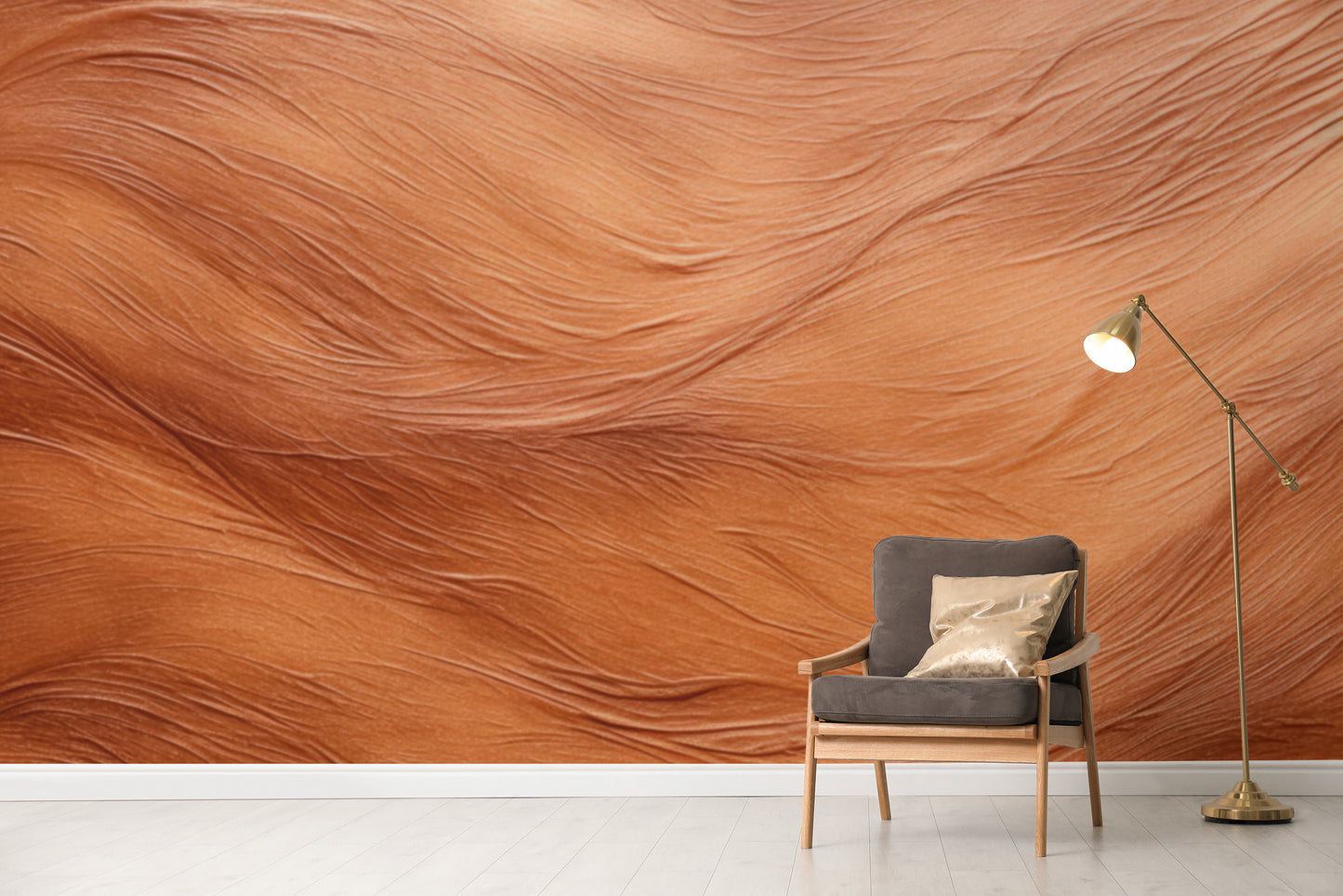 Elegant Brown Abstract Wallpaper Mural art