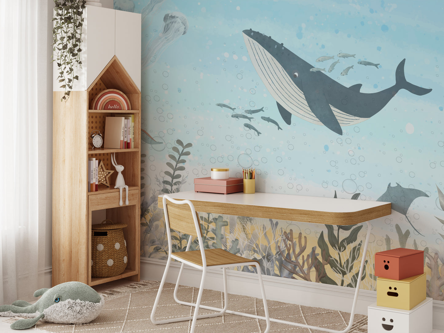 Oceanic Harmony Mural reusable wallpaper