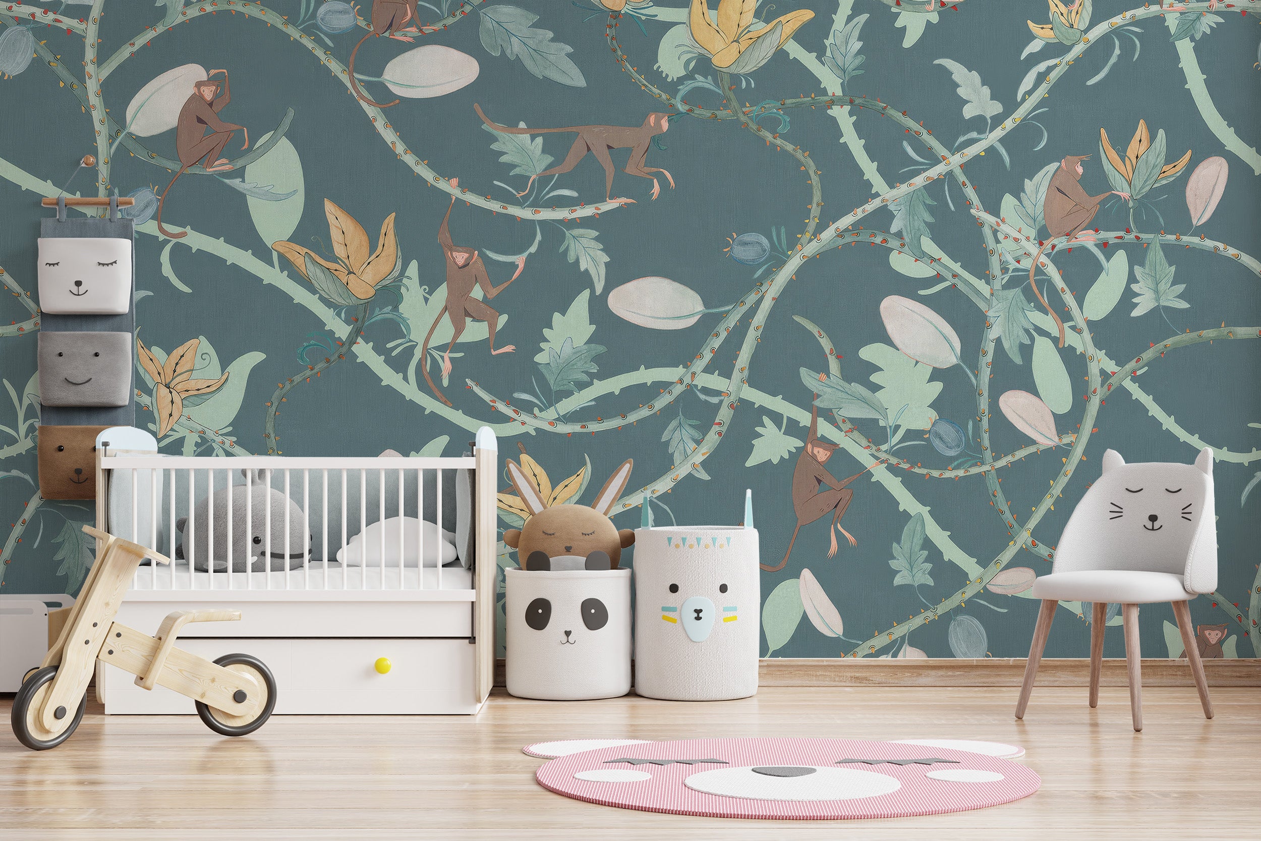 Whimsical woodland animal pattern for children