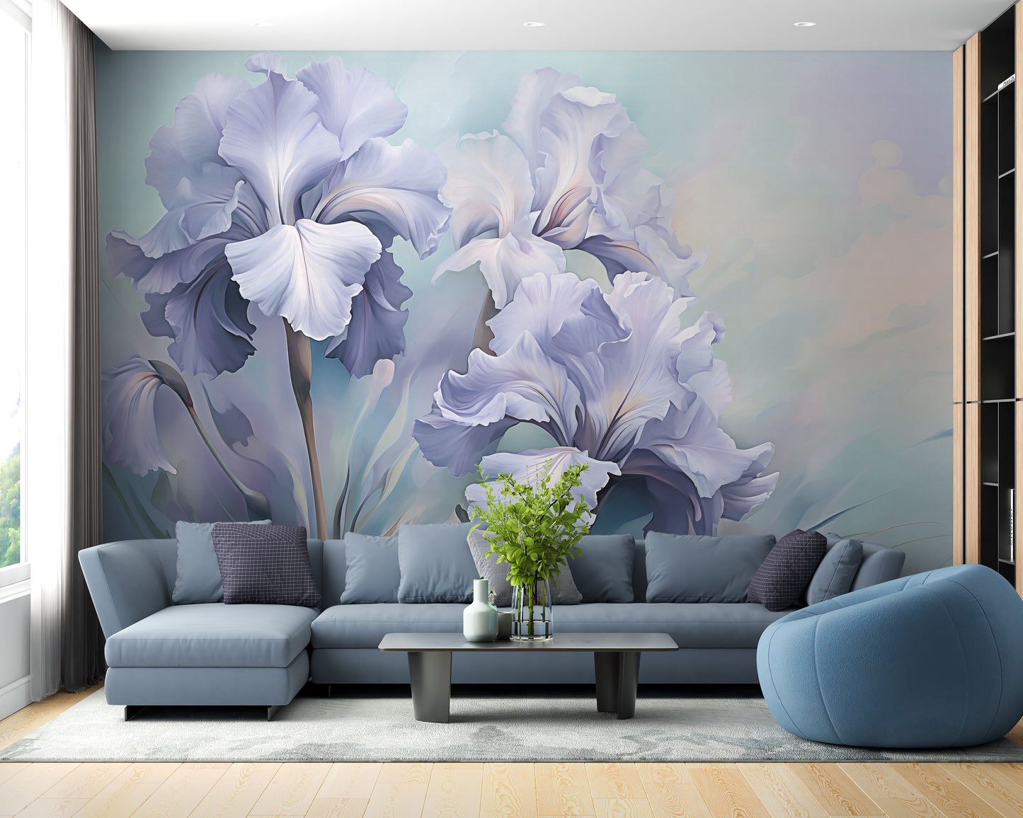 Wild Purple Iris Wallpaper Murals