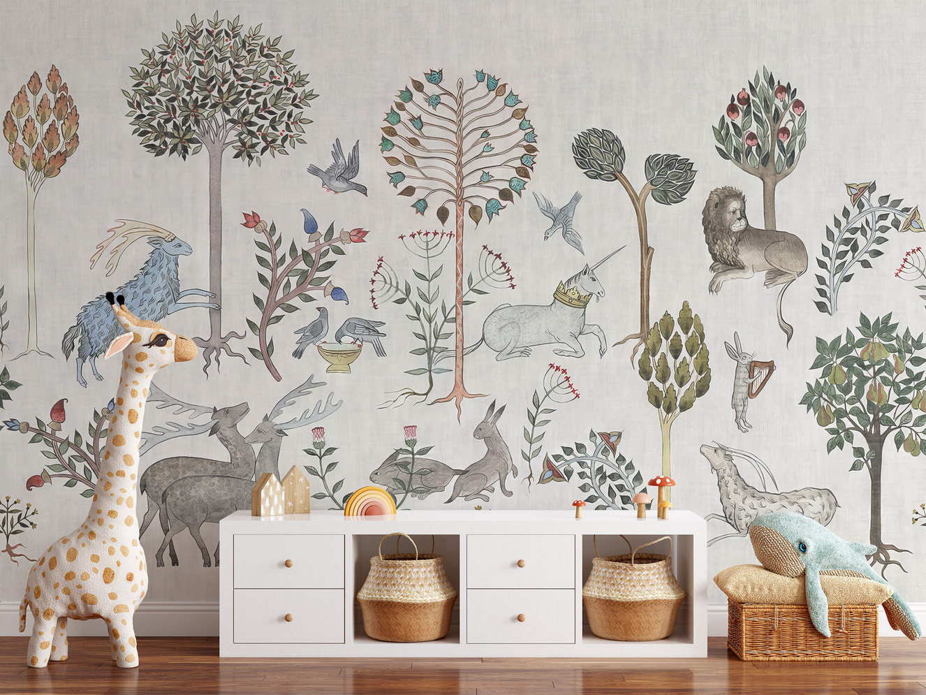 Whimsical Wildlife Wallpaper Mural