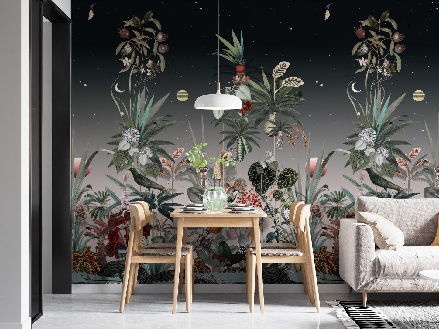 Midnight Botanic Wall Mural