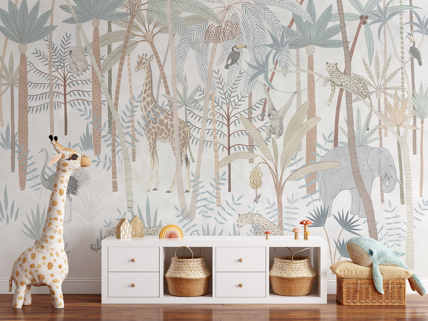 Tropical Mirage Fauna Wallpaper Mural