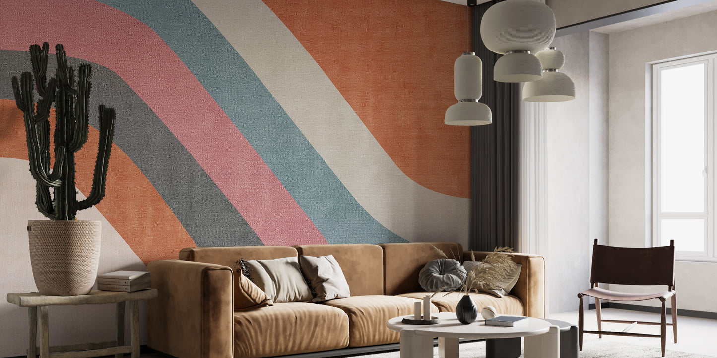 Abstract Waves Wall Mural