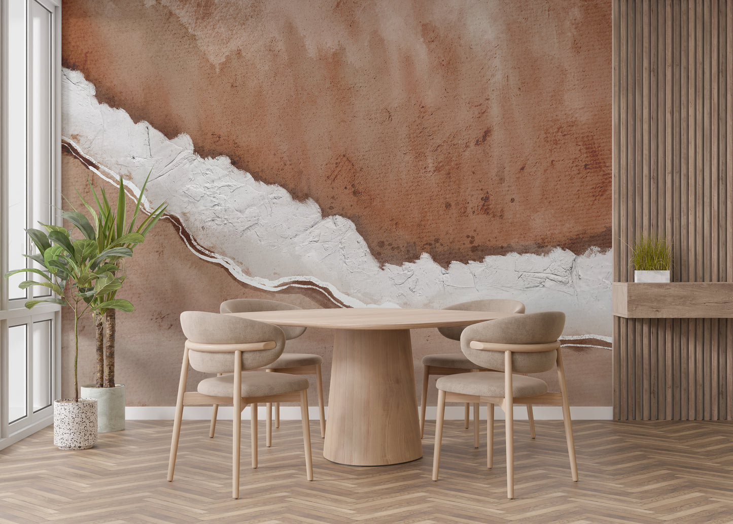 Rustic charm horizon wallpaper mural