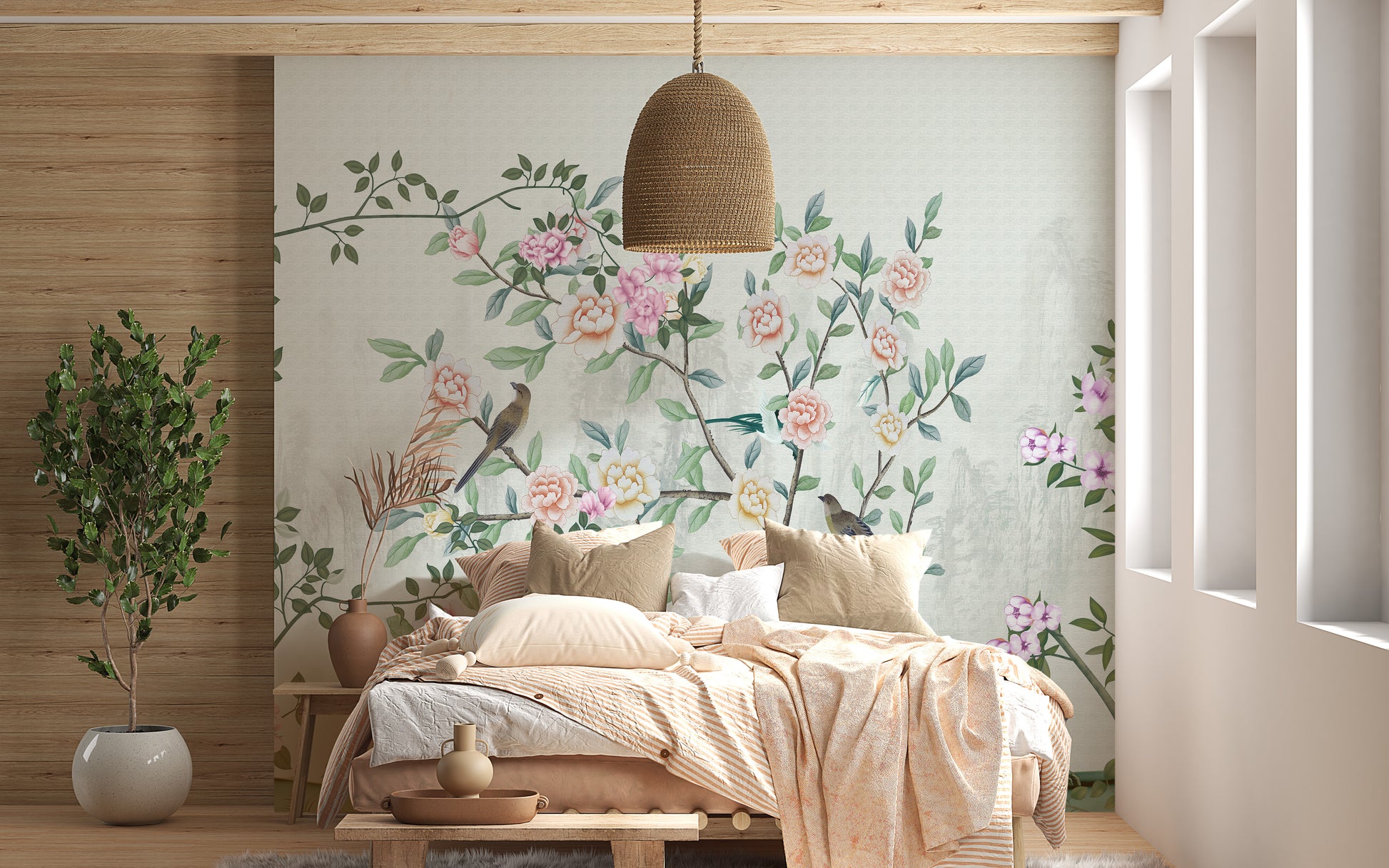 Floral Garden Design Wallpaper Mural
