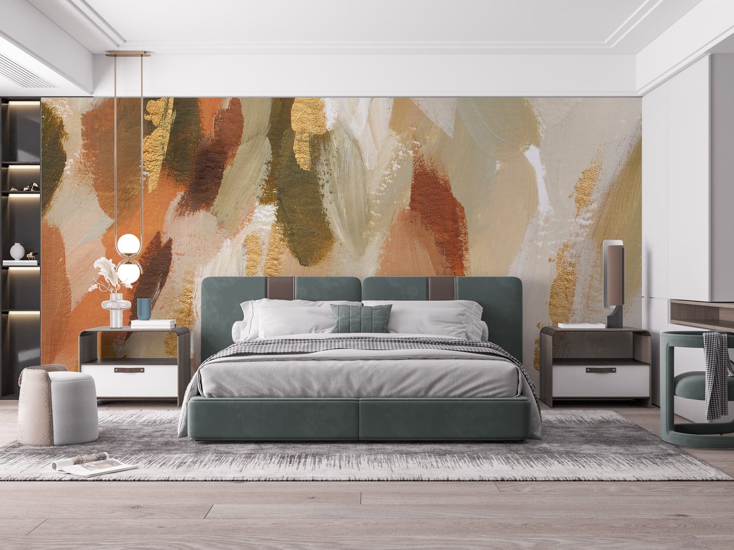 Abstract Brushstroke Wall Mural