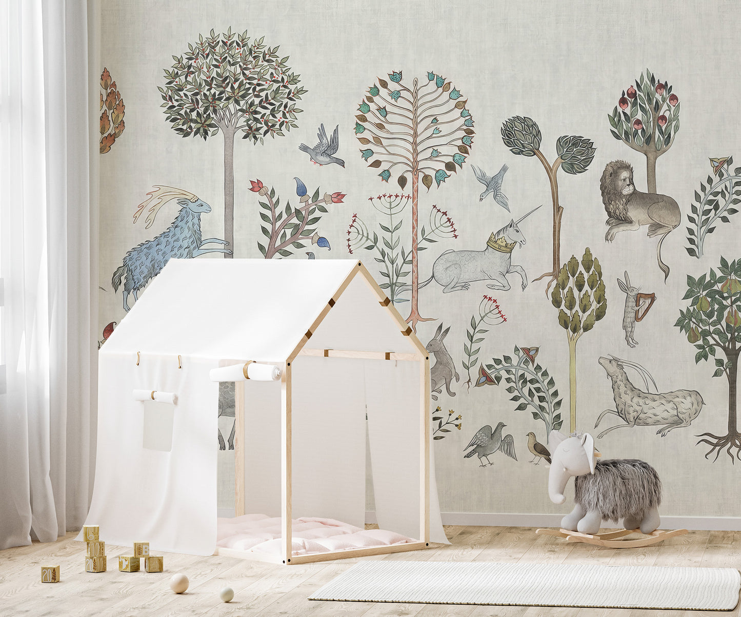 Whimsical Wildlife Wallpaper Mural - Giffywalls