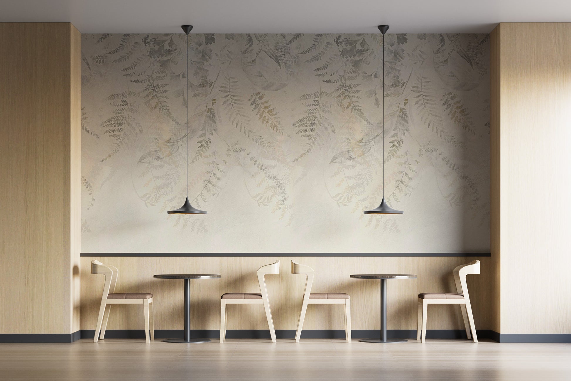 Herbarium-style nature wall design
