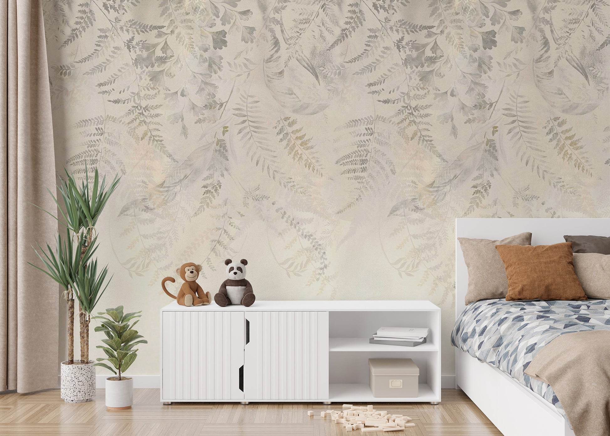 Botanical collection-inspired wallpaper
