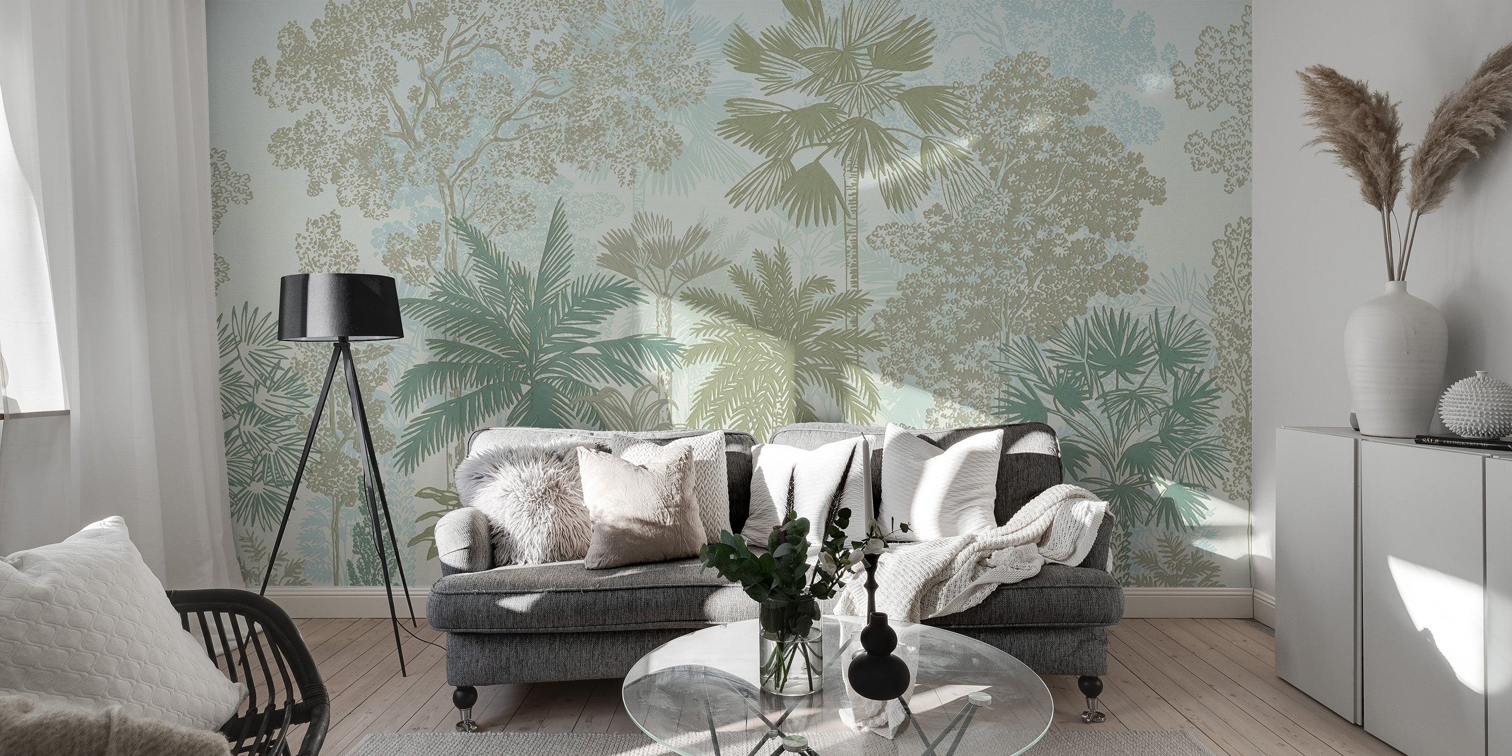 Stylish palm trees wallpaper for rooms
