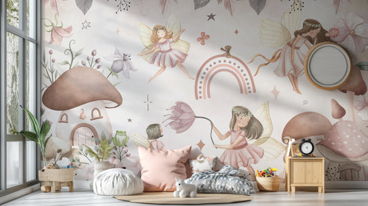 Enchanted Forest Fairies Wallpaper Mural for kids