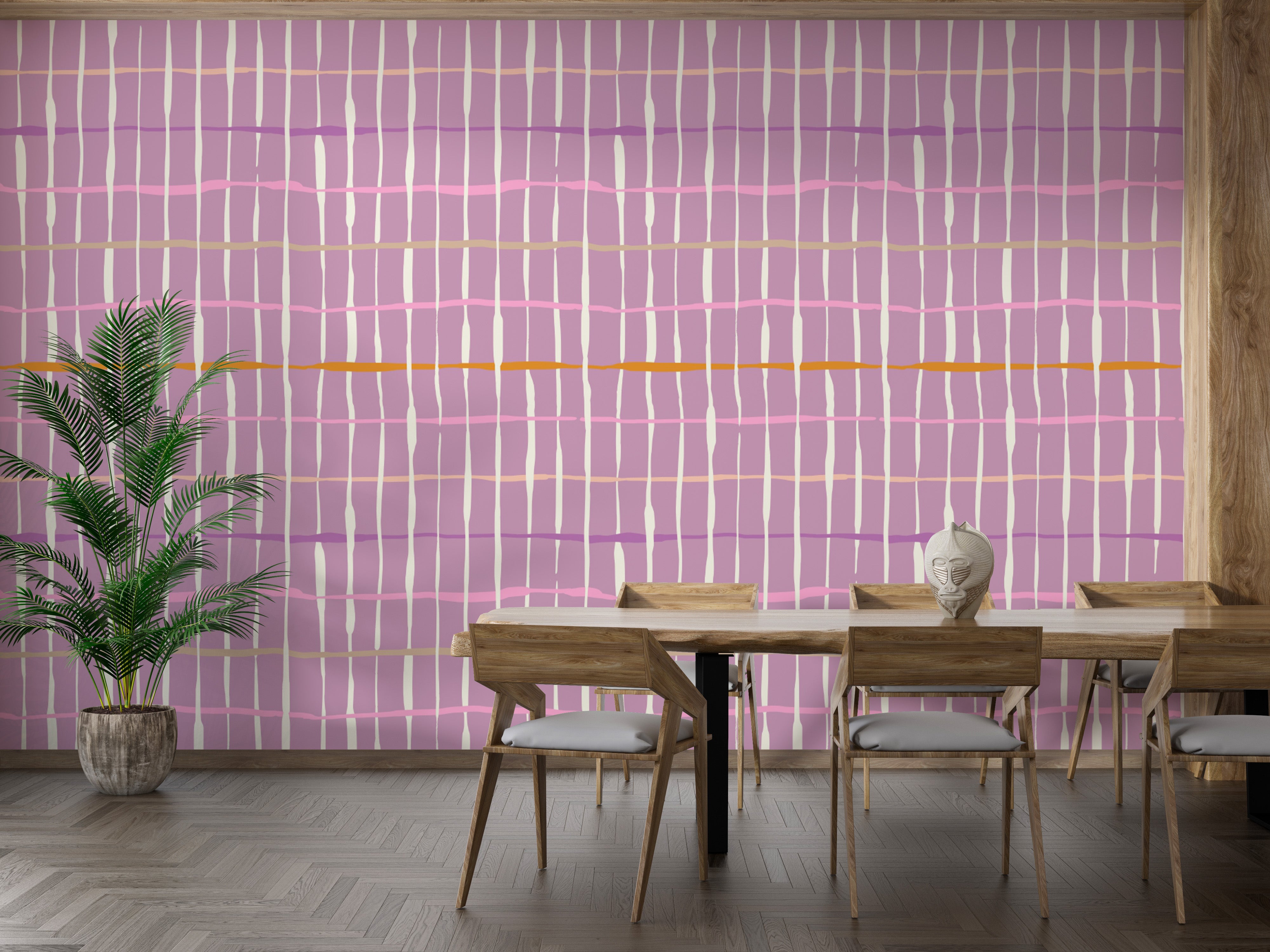 Artistic wallpaper with purple retro handdrawn lines
