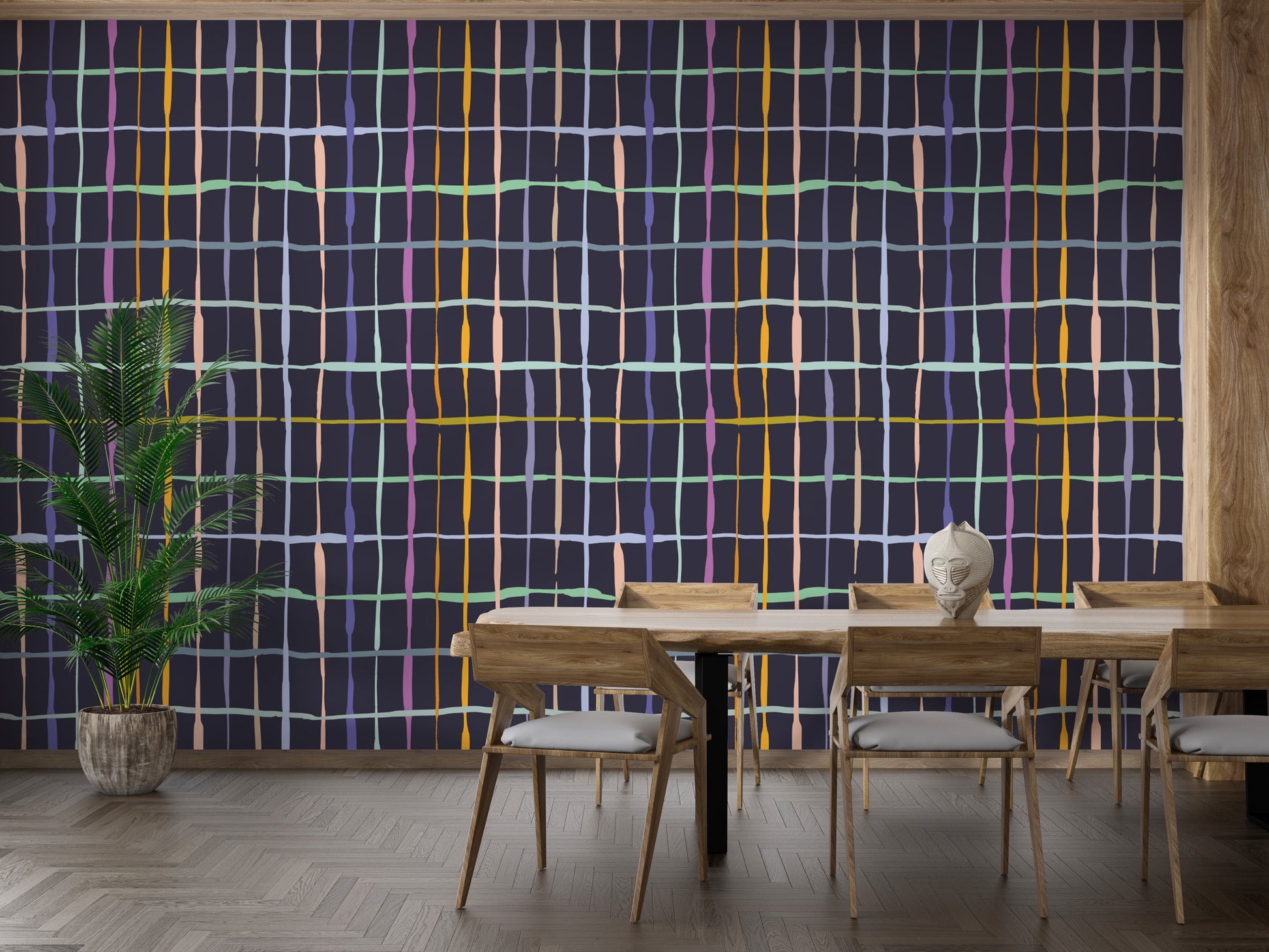 Bold, colourful line patterns add energy to any space
