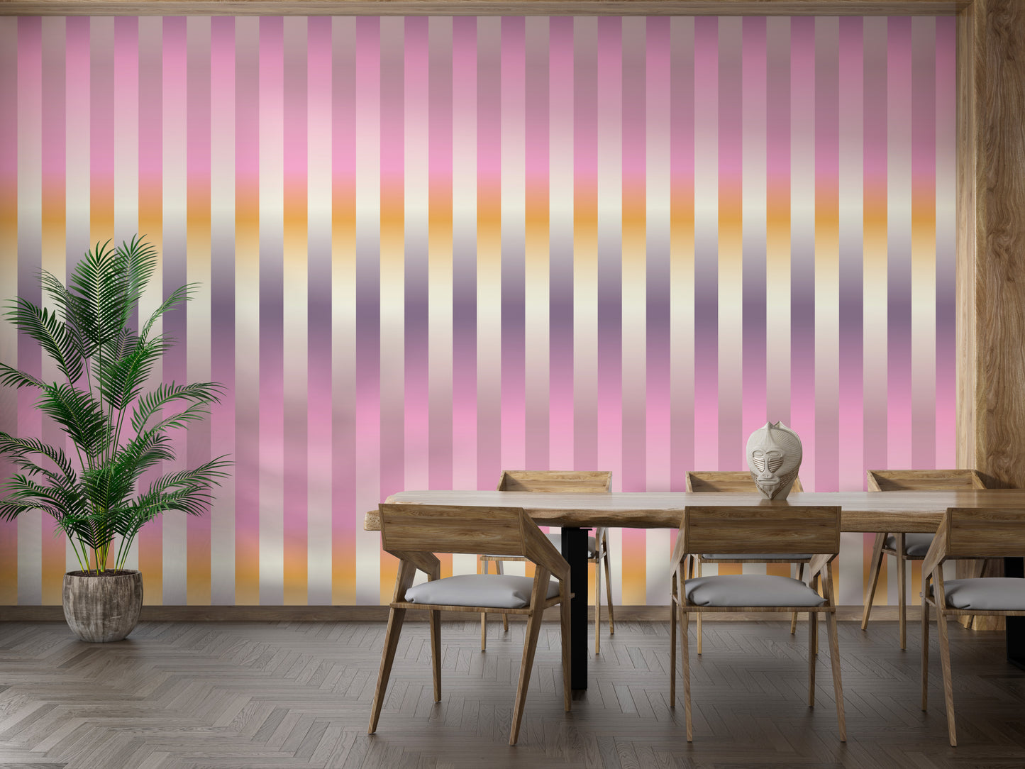 Soft blurred stripes in lilac hues for wall decor