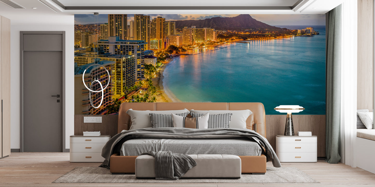 Waikiki Beach Hawaii Wall Mural