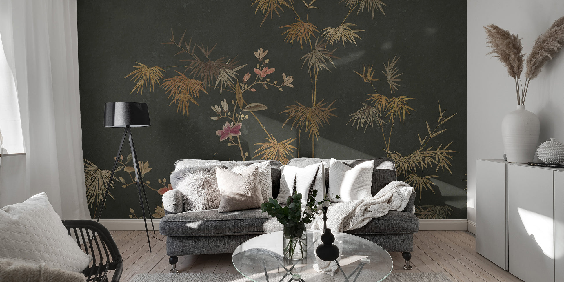 Bamboo Grove Chinoiserie Wallpaper for calm decor